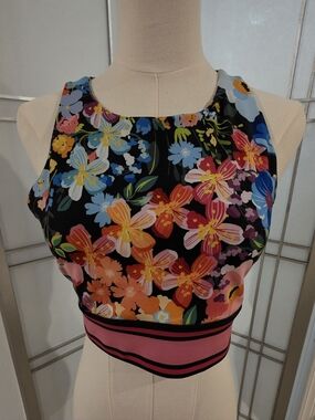 Johnny Was Active Cantero High Neck Sports Bra Size M Reversible